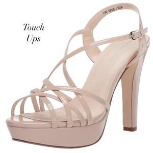 Touch Ups Wren Nude Strappy Platform Sandals Heels NIB Size 10.5